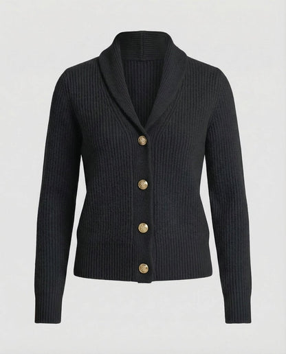 Women's Ribbed Knit Button-Front Lapel Collar Cardigan - Image 7
