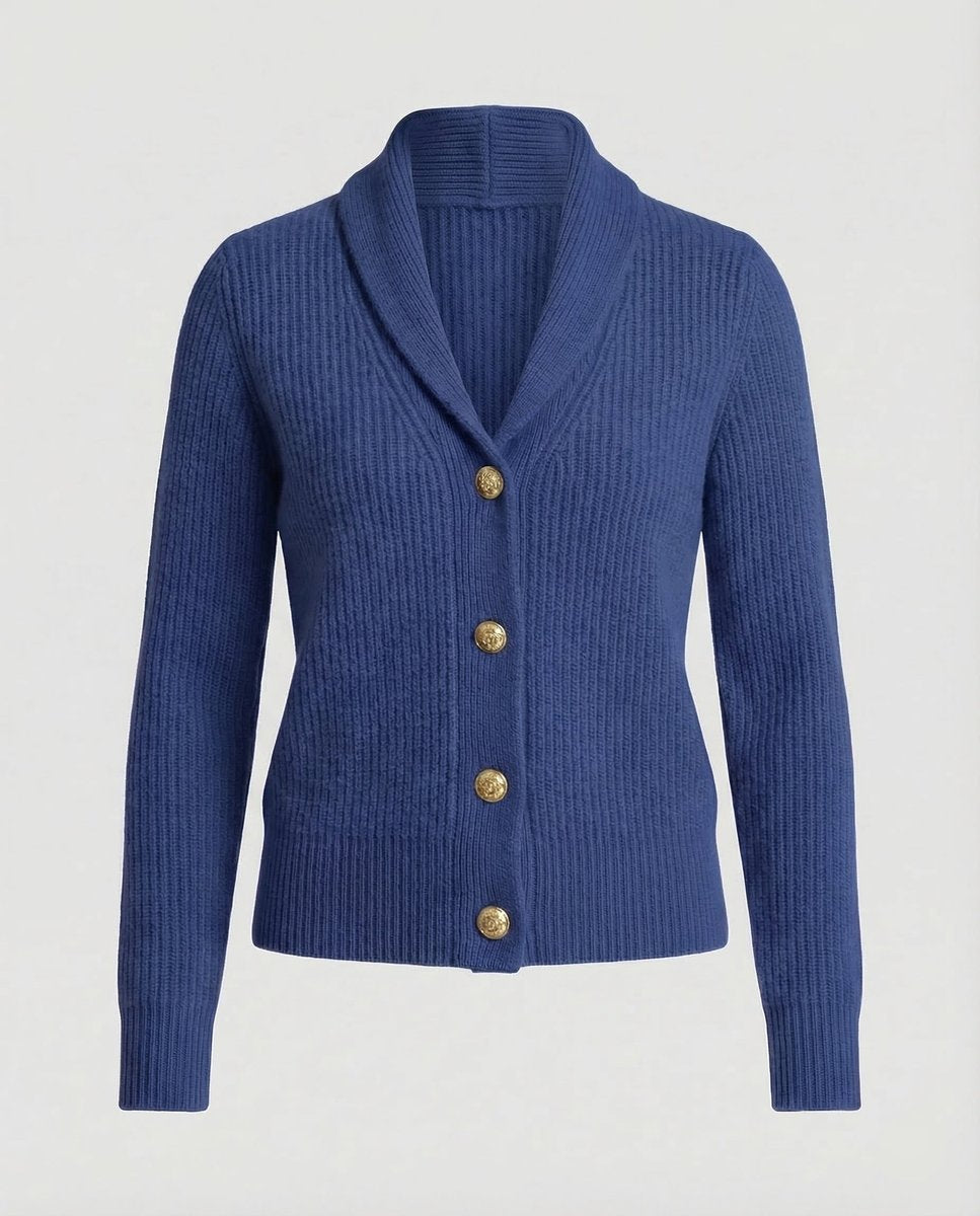 Women's Ribbed Knit Button-Front Lapel Collar Cardigan - Image 8