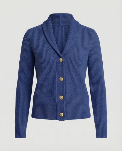 Women's Ribbed Knit Button-Front Lapel Collar Cardigan - Image 8