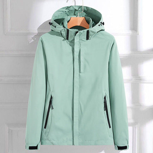 Women's Waterproof Hooded Adjustable-Fit Rain Jacket - Image 1