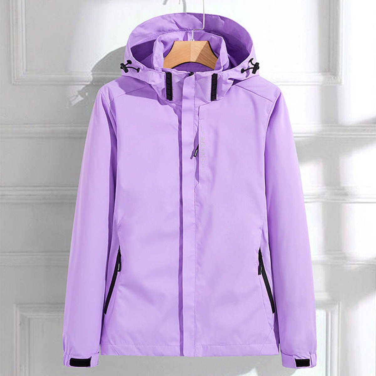 Women's Waterproof Hooded Adjustable-Fit Rain Jacket - Image 3